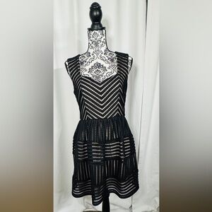 Charlotte Russe Black Crochet Midi Dress